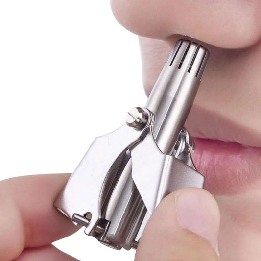 Premium Manual Nose & Ear Hair Trimmer – Stainless Steel Safe & Painless Grooming Tool